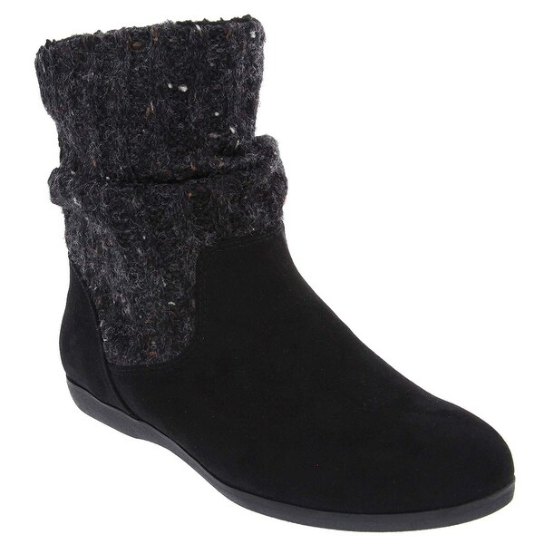 Rampage Womens Promise Ankle Boot 6.5 Medium US Black Micro