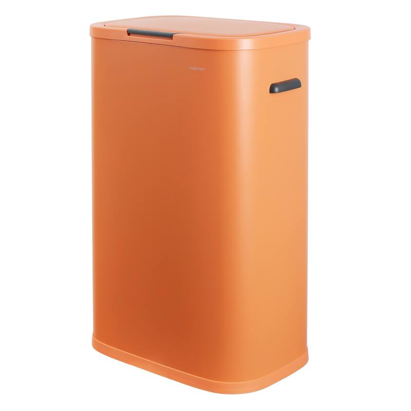 happimess Tammi Kitchen 14.5-Gallon Slim Metal Push Button Trash Can
