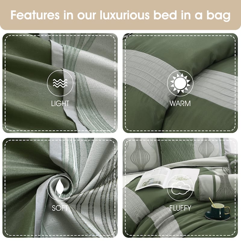 Nanshing Daniella 7-Piece Modern Geometric Comforter Set