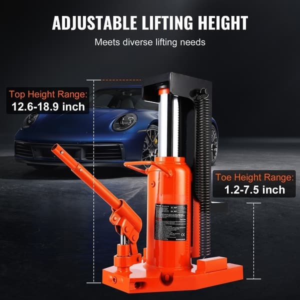Produktbild von Heavy Duty Maschinenheber 8t – Hydraulikheber Mit Schwenkbaren Füßen, Max. 290 Mm Hub