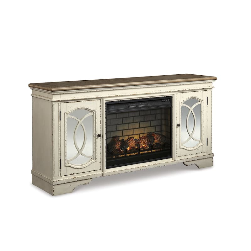 Realyn 74" TV Stand with Electric Fireplace