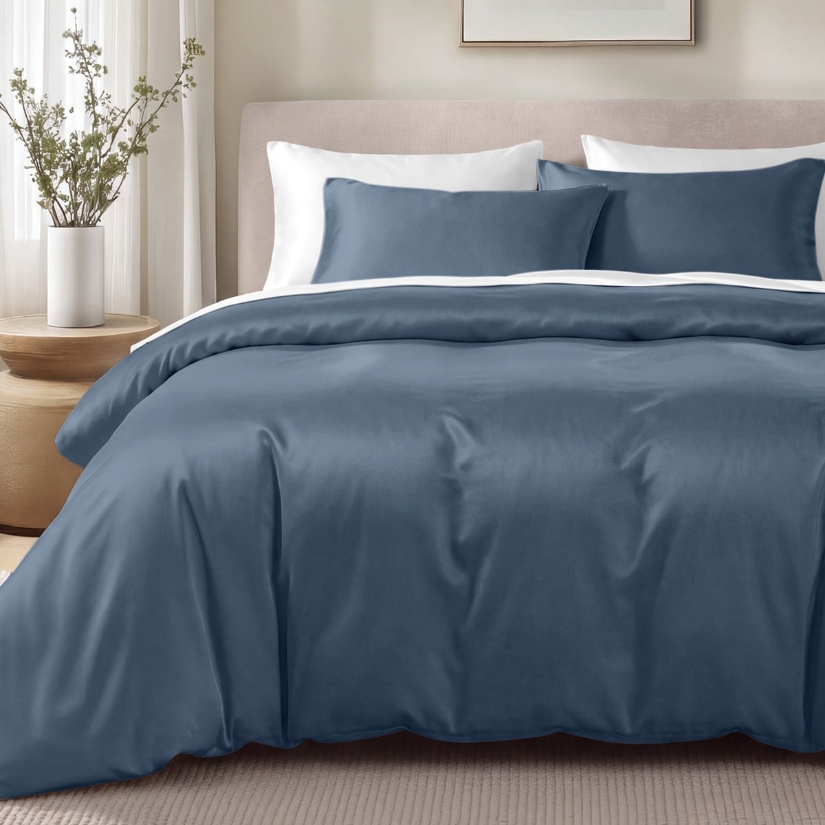 Bare Home Organic Cotton Duvet Cover Set - Smooth Sateen Weave