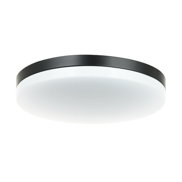Shop Matteo M12001BK LED Flush Mount Orion Black - One ...