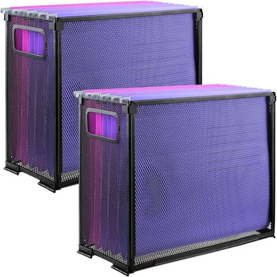 2Pack Mesh Hanging File Folder Organizer(Black)
