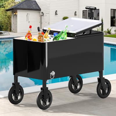Moasis 80 Quart Wagon Rolling Cooler