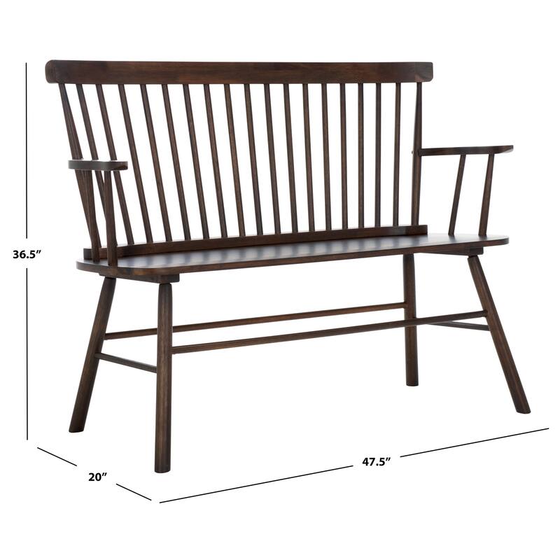 SAFAVIEH Gracija Spindleback Settee - 48" x 22.4" x 36" - 48"W x 22"D x 36"H