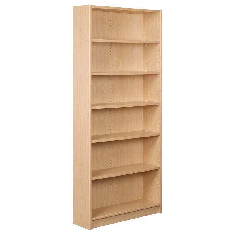 Bookshelf - 84" Tall Single Face Shelving Unit - 6 Shelves - Adjustable Storage