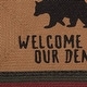 preview thumbnail 2 of 4, Wyatt Stenciled Bear Jute Rug Rect Welcome to Our Den w/ Pad 20x30