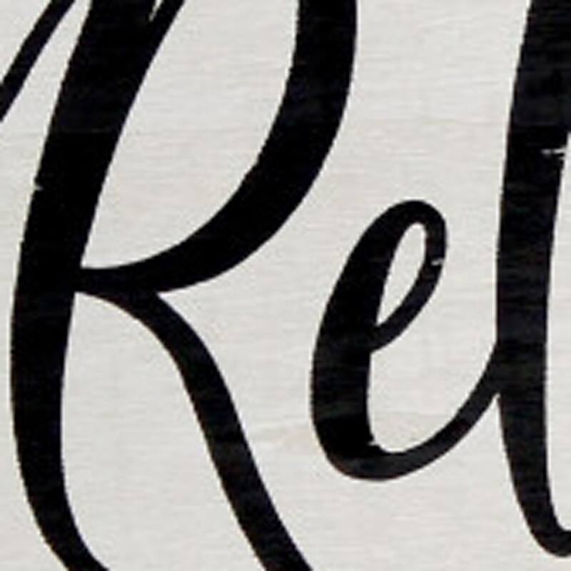 HomeRoots 14" Gray And Black Relax Round Serving Tray With Handles - 13.75 in. x 1.65 in. x 13.75 in.