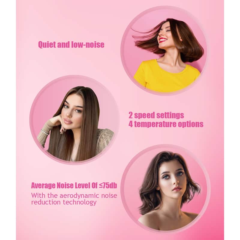 5 Colors 2-Speed 150000 RPM Fast Drying Hair Dryer