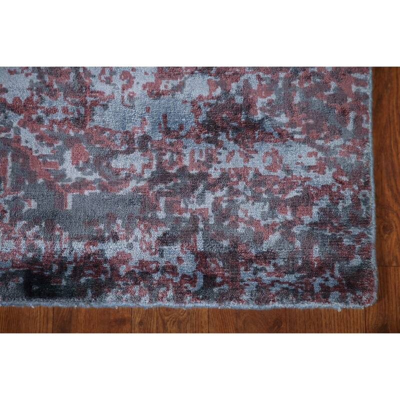 All-Over Abstract Modern Area Rug Handmade Wool Carpet - 4'5"x 6'7"