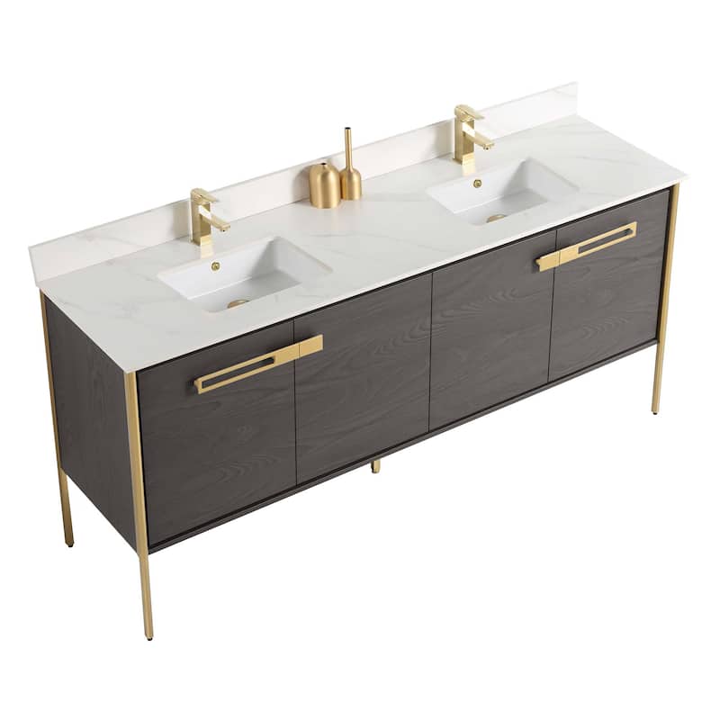 Fine Fixtures Oakville Bathroom Vanity with White Ceramic Sink