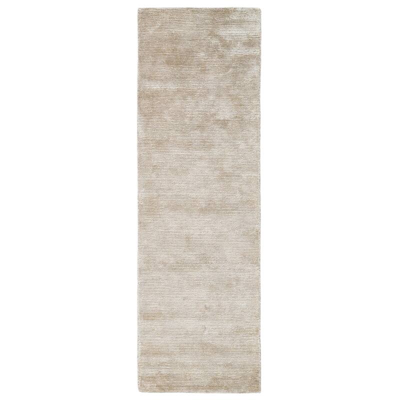 Terra by Obeetee Hue Solid Rug - Bisque - 2'6" x 8'
