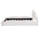 preview thumbnail 7 of 12, Queen Size Cloud-Shaped Headboard Upholstered Platform Bed with Rounded Footboard and Convenient Pocket for Storage, Beige