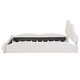 preview thumbnail 7 of 24, Upholstered Platform Bed Low-Profile Queen Size Bed Frame with Cloud-shaped Headboard and Cartoon Footboard, Velvet Fabric