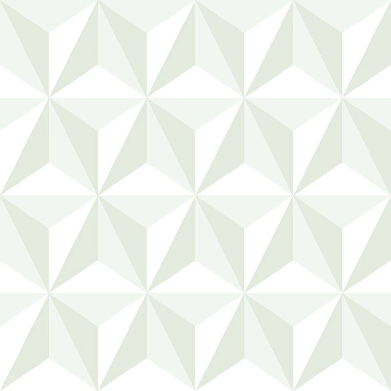 Chesapeake Adella Sage Geometric Wallpaper - 20.9 x 396 x 0.025