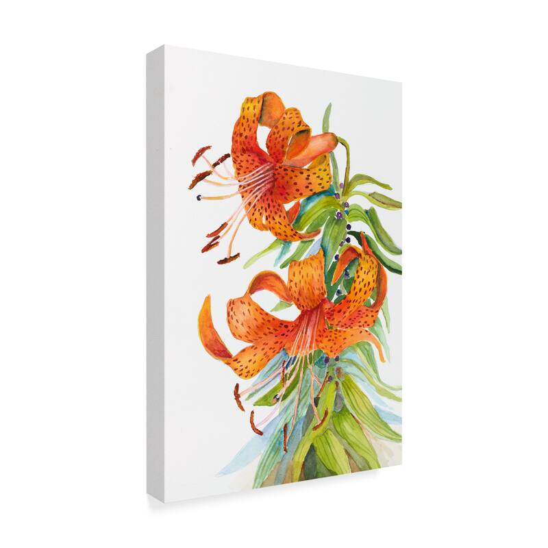Joanne Porter 'Tiger Lilies' Canvas Art
