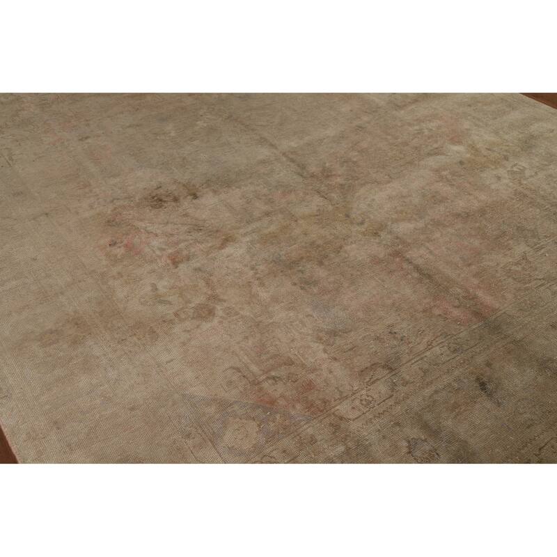 Medallion Geometric Tabriz Persian Vintage Rug Handmade Wool Carpet - 8'2" x 11'4"