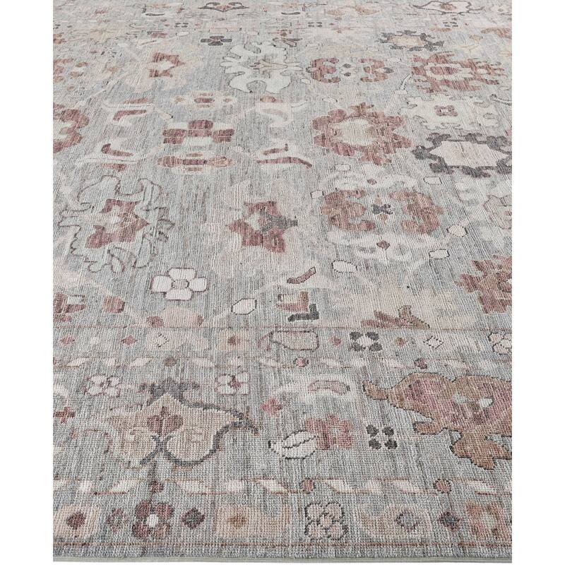 Oushak One-of-a-Kind Hand-Knotted Area Rug - Gray - 8' 10" x 11' 10"