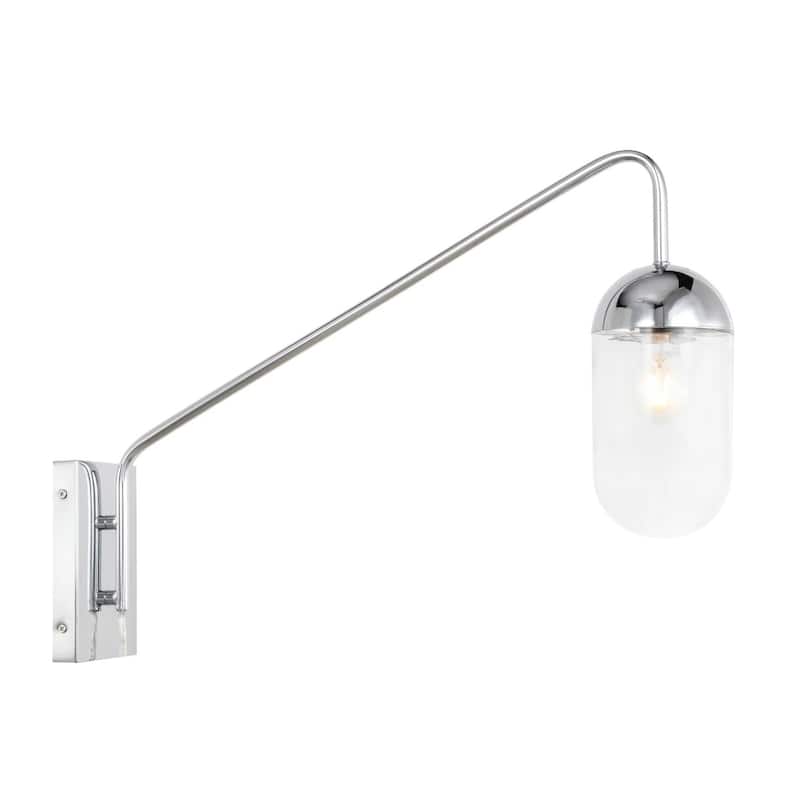 Elegant Lighting Kace Single Light 18" Tall Wall Sconce with Clear