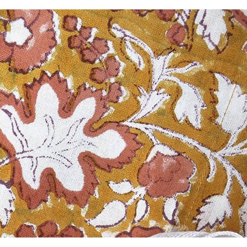 Mia Block Print Cotton Machine Washable Napkin Set of 4 - 20 x 20