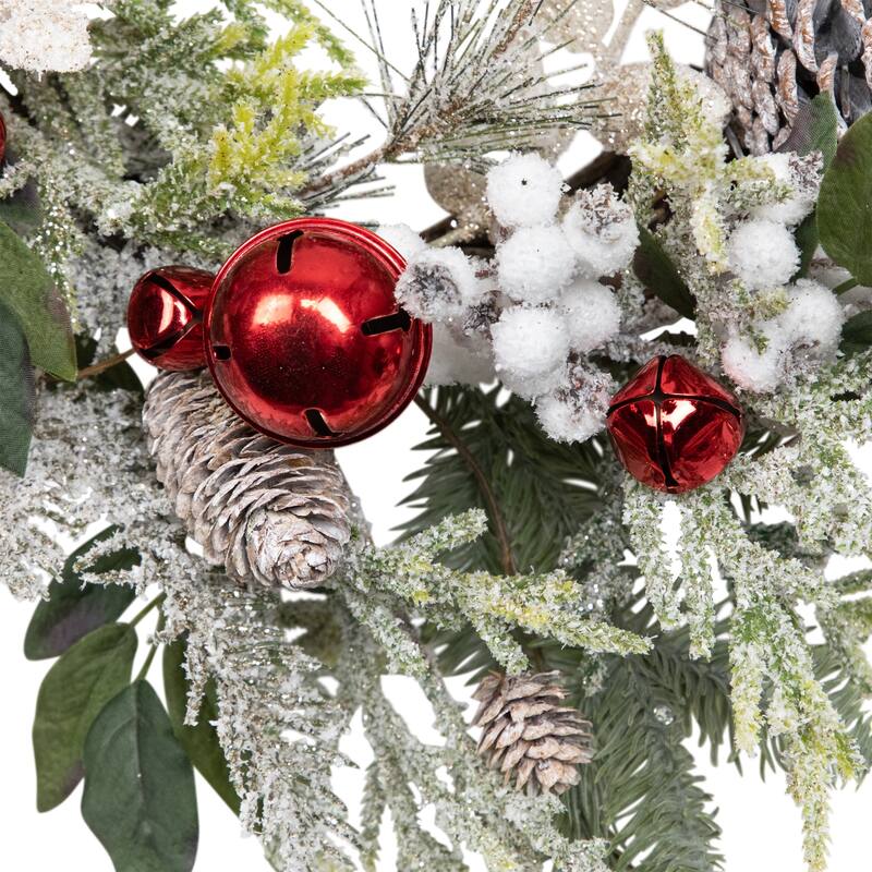 Frosted Pinecones and Berries Artificial Christmas Wreath - 24" - Unlit