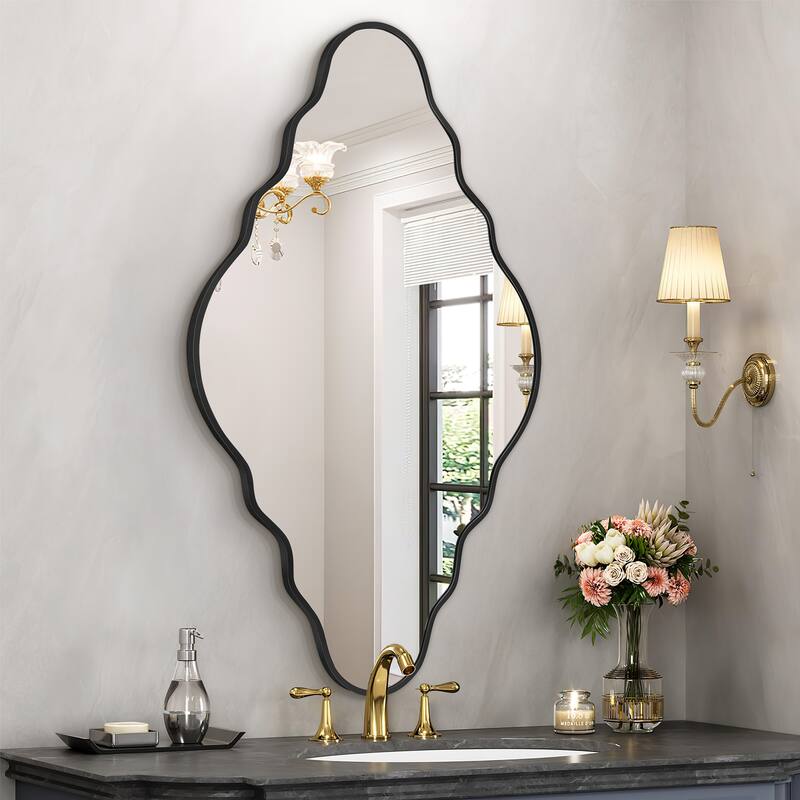 Scalloped Wall Mirror Irregular Decorative Wall Mirror