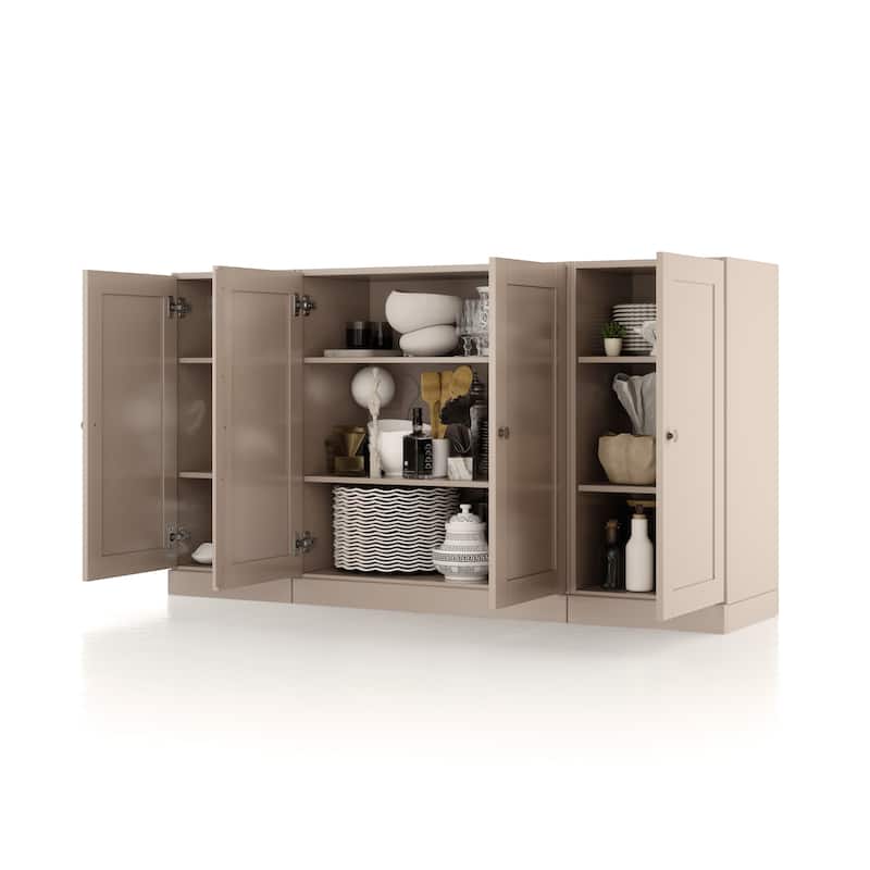 Palace Imports 100% Solid Wood 65" Sideboard with Shaker Doors and Adjustable Shelves