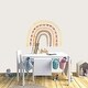preview thumbnail 1 of 1, Neutral Rainbow Wall Decal Nursery Decor. 22 tall x 33 wide inches - Multi-Color