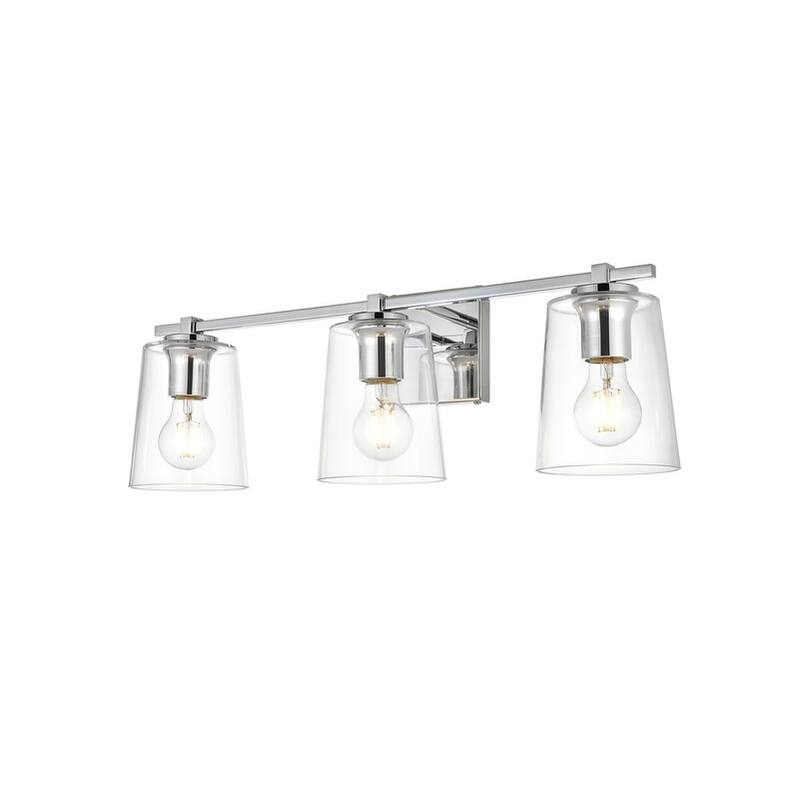 Kelly 1 Light Black and Clear Bath Sconce