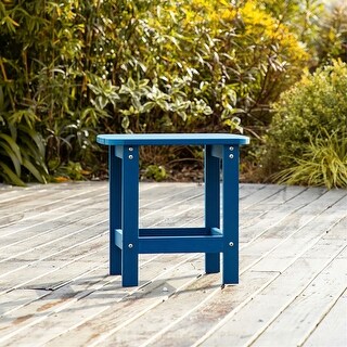 Outdoor Side Table Plastic Patio End Table Modern Weather Resistant Coffee Table for Living Room,Garden,Backyard,Lawn