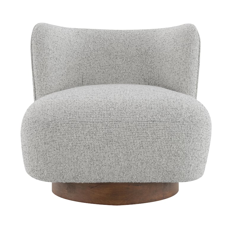 Gray Tweed Accent Chair For Living Room,Wooden Inner Frame