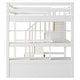 preview thumbnail 8 of 10, Full Size Loft Bed with Desk, Drawers, and Storage, White