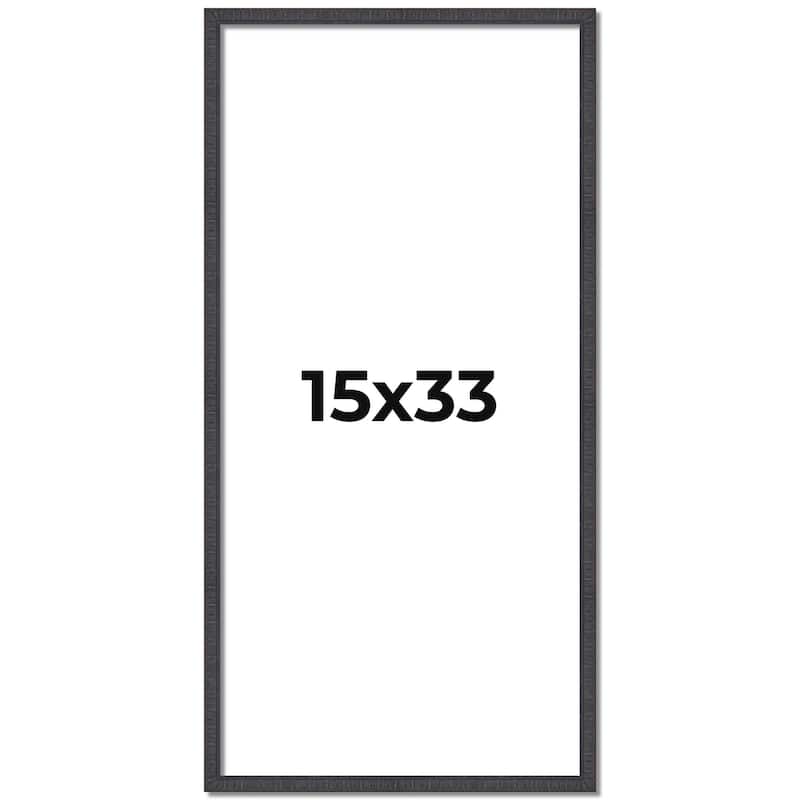 15x33 Frame Brown Solid Wood Picture Frame - Complete Modern Photo