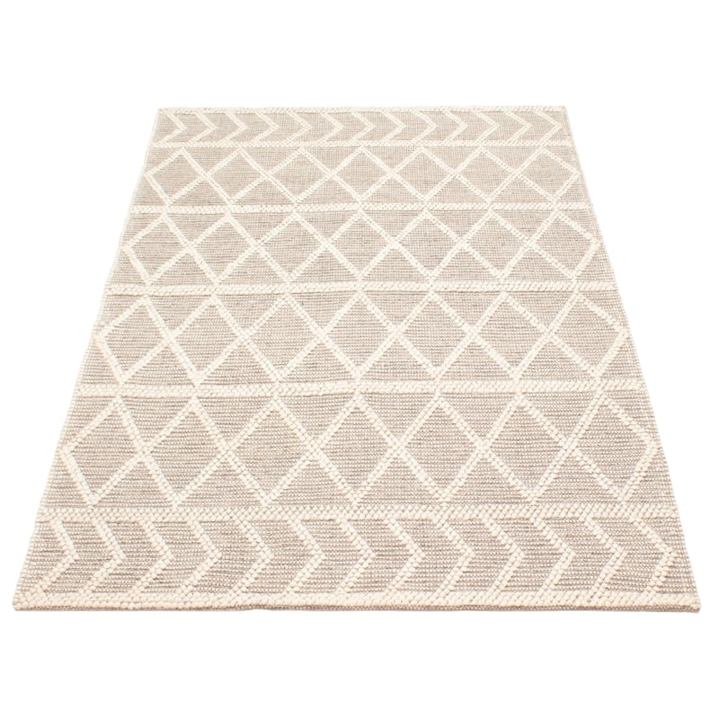 ECARPETGALLERY Braid weave Sienna Cream Wool Rug - 5'1 x 7'11