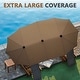 preview thumbnail 2 of 4, Ainfox 13Ft Large Outdoor Patio Umbrella with Crank With Base