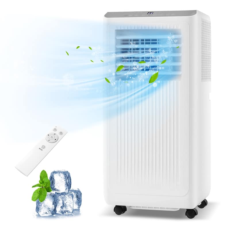 Gymax 8000 BTU Portable Air Conditioner 3 in 1 AC Unit Fan & - White
