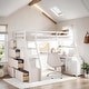 preview thumbnail 19 of 50, Impression & Beautiful Full Playhouse Loft Bed with 7 Drawers 2 Shelves and Desk, Sturdy Construction & Unique Design