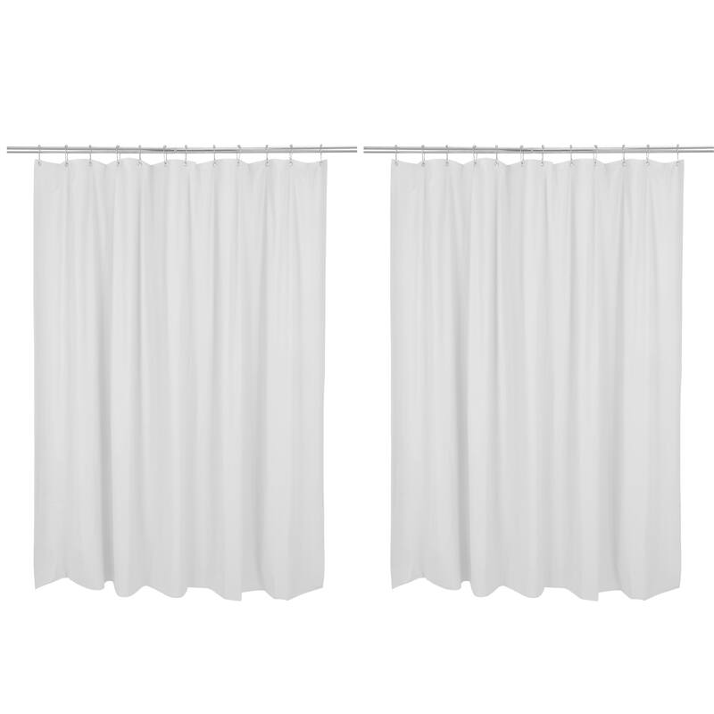 Bath Bliss 2 Pack Resistant Shower Liner - White