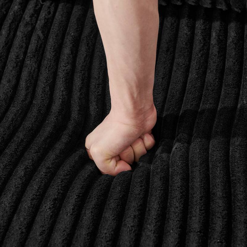 Compact Modular Sectional Sofa, Compressed Corduroy Cloud Couch, No Assembly Space Saving Sofa for Apartment