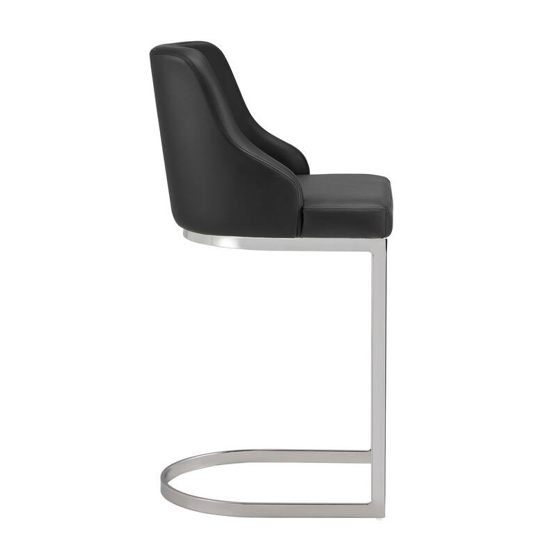 25.8'' Velvet/Leather Counter Height Bar Stools, Set of 2/3 - 36.6"H x 18.9"W x 20.5"D