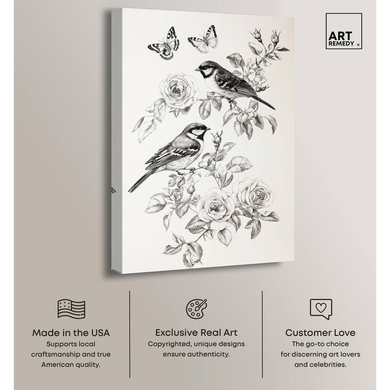 Perched Pair I Canvas by Art Remedy, Gallery Wrapped