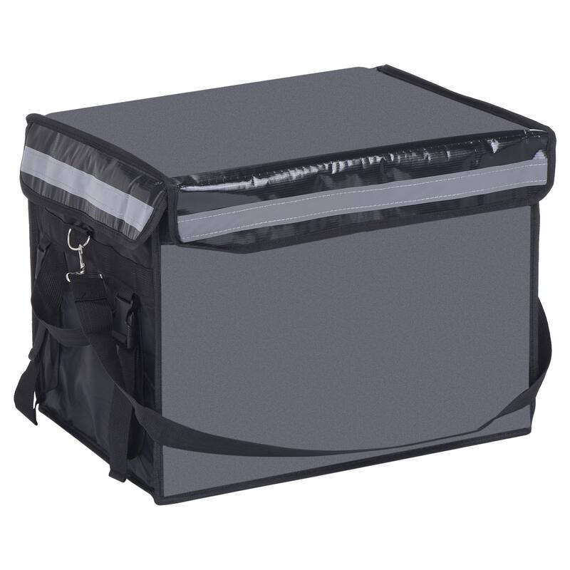 62L Food Delivery Insulated Bag Catering Thermal Bag Pizza Take-away Bag Black