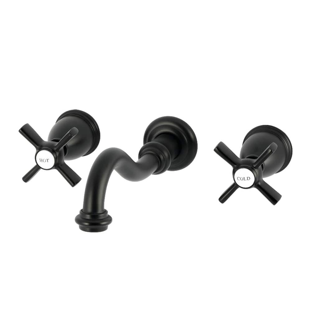 Kingston Brass Millennium Double-Handle Wall Mount Bathroom Faucet