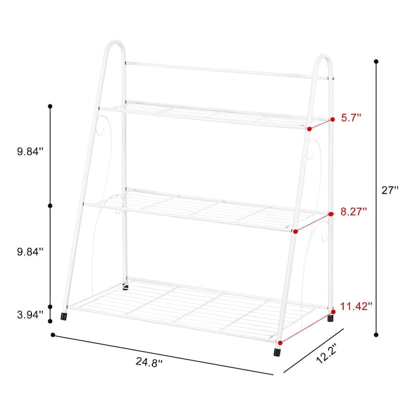 4 Tier Metal Plant Stand Indoor Outdoor