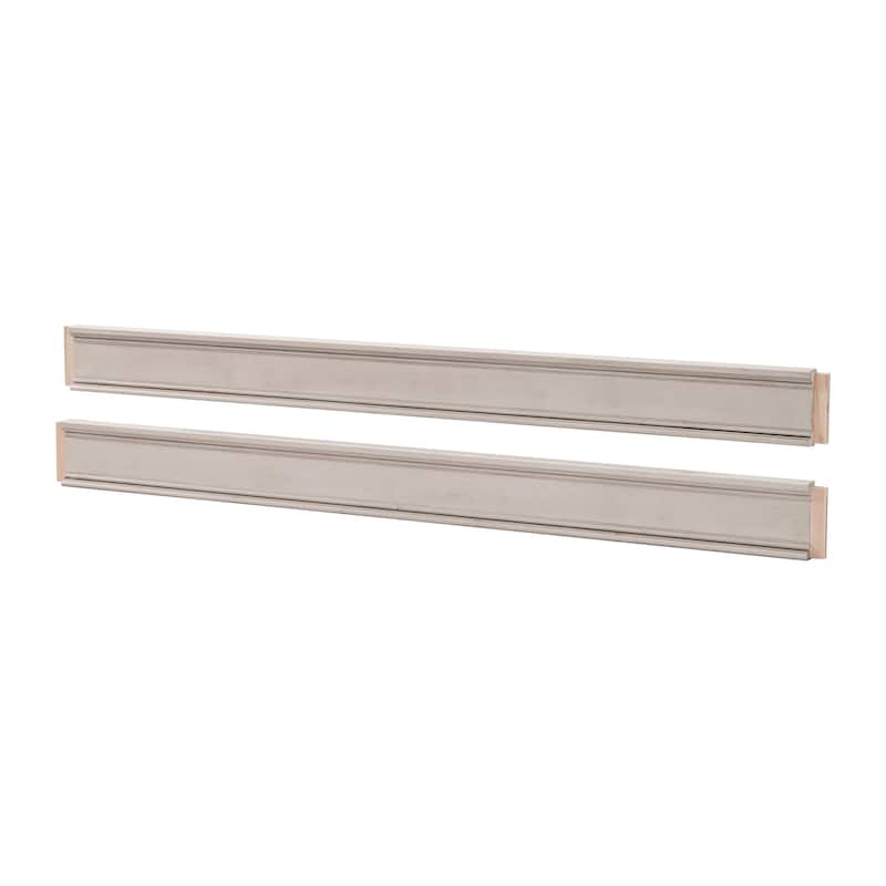 Viola 76" Wide Transitional Full Size Platform Bed Rails, Lace Beige