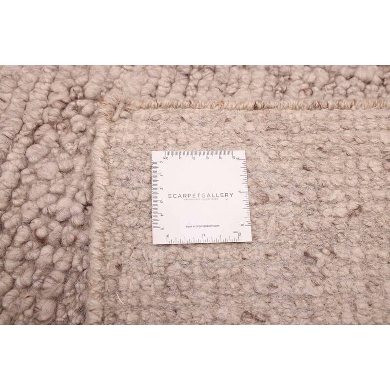 ECARPETGALLERY Hand-knotted Looma Taupe Wool Rug - 7'10 x 9'8