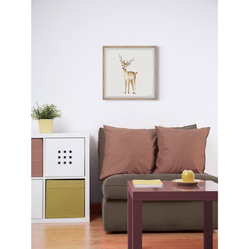 Baby Deer Antlers Framed Wall Art, Elegant Home Touch - Sophisticated Artwork for Refined Décor