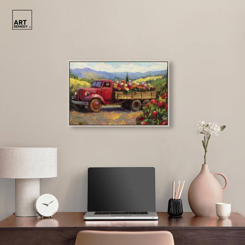 Flowers in Transit II Canvas by Art Remedy