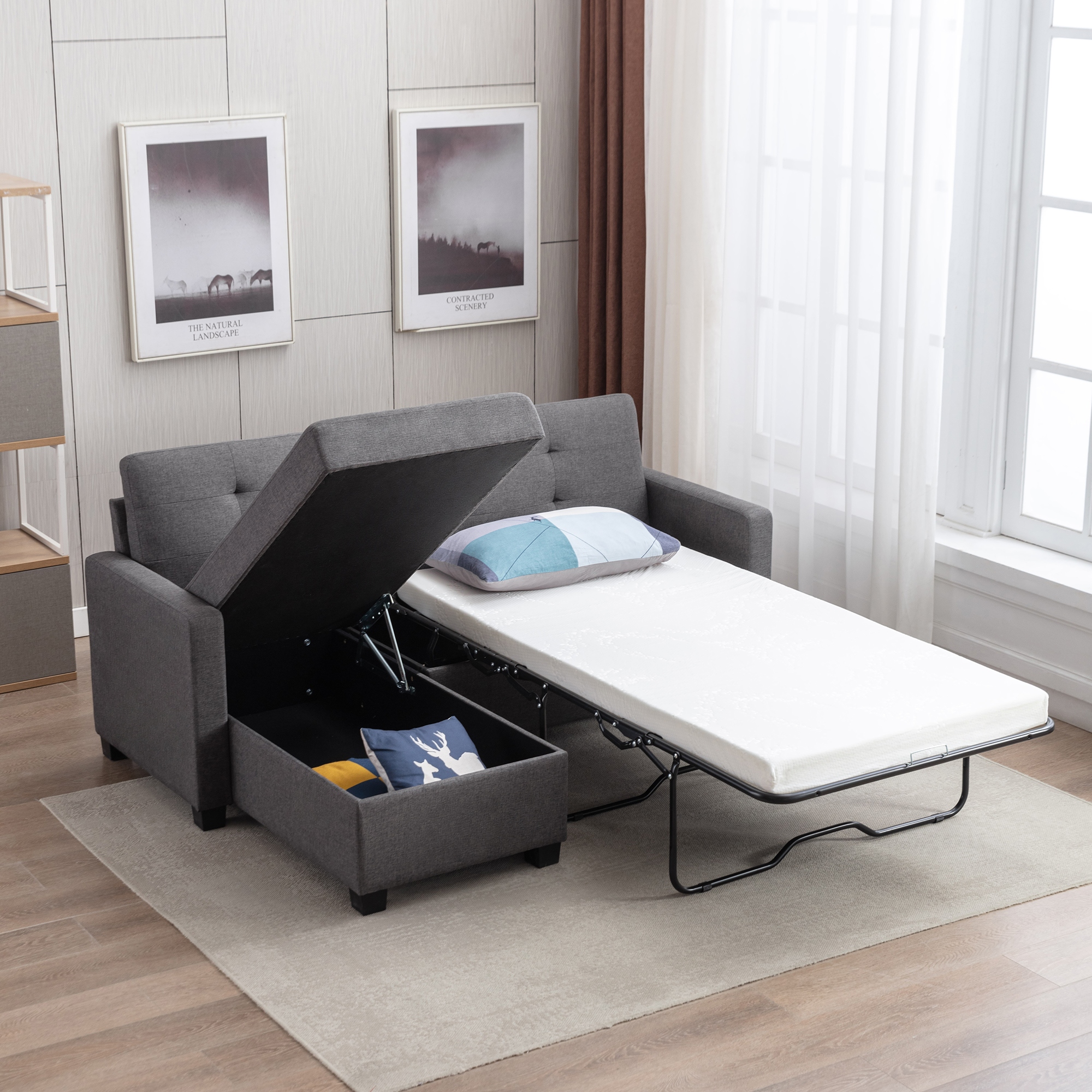 Full size pull top out couch
